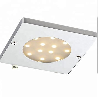 2.4w Super Slim LED Closet Light Square Metal Surface Mount Cabinet Light 12V DC