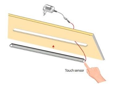 95lm/w Touch Sensor Switch Aluminium Slim LED Strip Profile Light for Wardrobe Closet