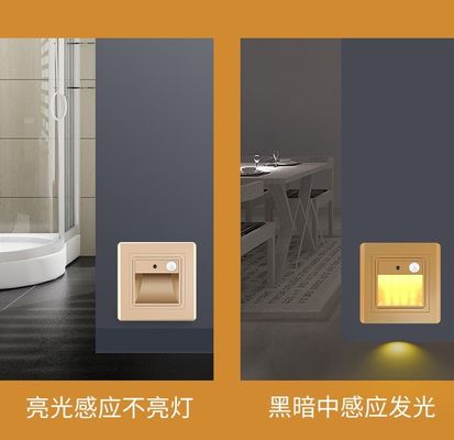 0.5W/2W PIR Sensor Step Night Light Stairs Wall Foot Light without DIY No