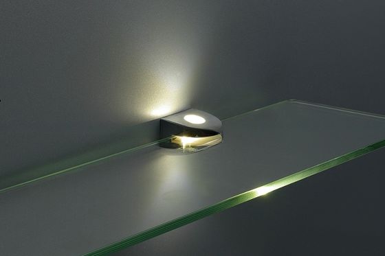 Indoor Furniture or Kitchens LED Glass Clip Lamp with Silver Chrome Plating Finish