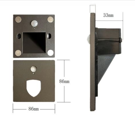 Easy Mount Stairwell Lighting Luxury Indoor SS Panel Magnetic Mounted PIR Motion Sensor