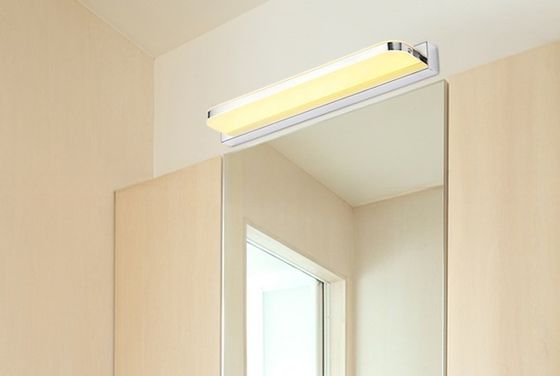 IP44 Rated Brushed Stainless Bathroom Cabinet LED Mirror Light AC100-240v Input Voltage