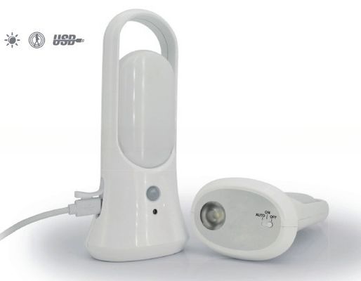 Portable Battery Operated LED Indoor Motion Sensor Night Light with USB and 115 Lumens