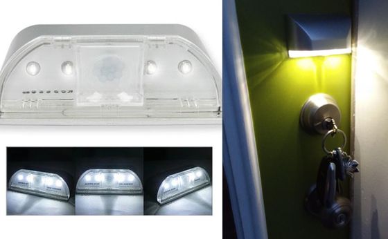 Mini ABS PIR Door Keyhole Motion Sensor Detector LED Night Light at Door Lock Lamp Sizes