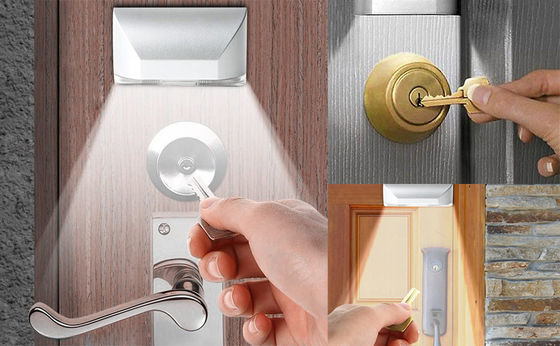 Mini ABS PIR Door Keyhole Motion Sensor Detector LED Night Light at Door Lock Lamp Sizes