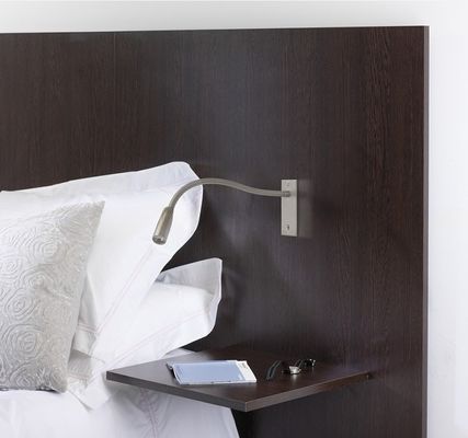 Hotel Headboard 3Watt Chrome LED Gooseneck Reading Wall Lights with 350mm Dimension