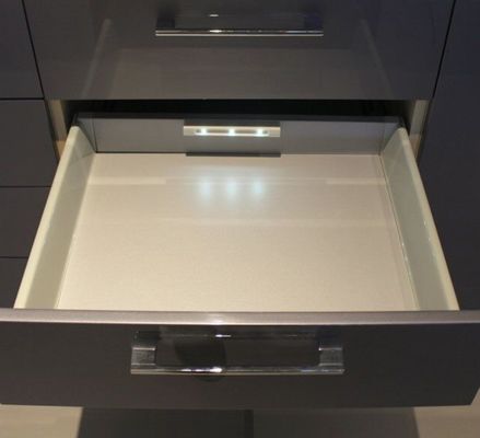 Vibration Inductive Switch LED IR Sensor Light for Wardrobe Cabinet and Drawer Silver Grey