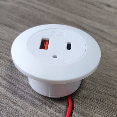 1 Ports Embedded Circular USB Type-C Socket for Charging Household Appliances 58*31MM