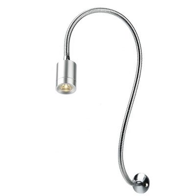 Hotel Bed Headboard LED Wall Reading Light Flexible Gooseneck 1w/3w DC Power Supply