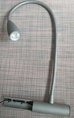 Hotel Room Bedside LED Reading Light with Adjustable Brightness and Flexible Arm