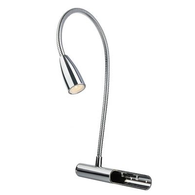 1W Aluminum IRON Flexible Snake LED Headboard Wooden Bed Side Reading Lamp for Room Hotel