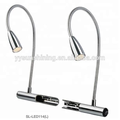 1W Aluminum IRON Flexible Snake LED Headboard Wooden Bed Side Reading Lamp for Room Hotel