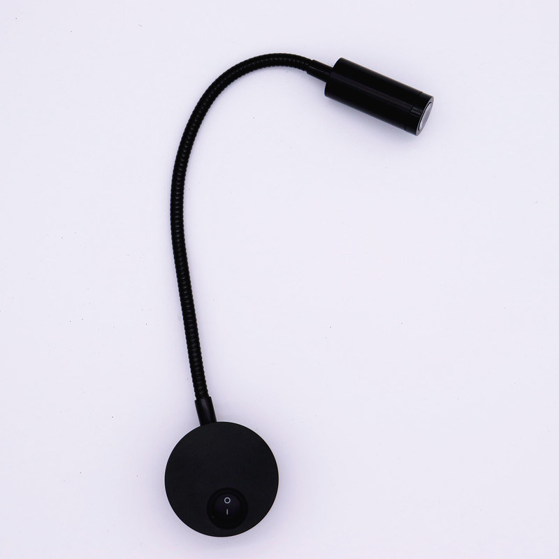 Convenient USB Charging Port Flexible LED Wall Reading Light for Hotel Guests
