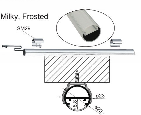 NO Dimmer Support LED Profile Light for DC12V/24V Input Voltage and Surface Mounting