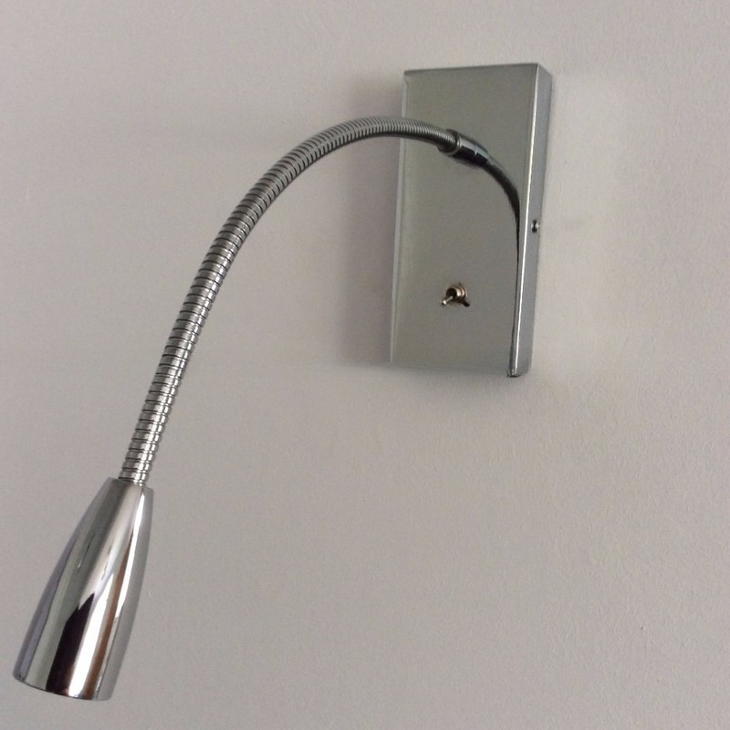 Bedside Reading Light with Flexible Gooseneck 220V 3W LED Wall Light NO Dimmer Support